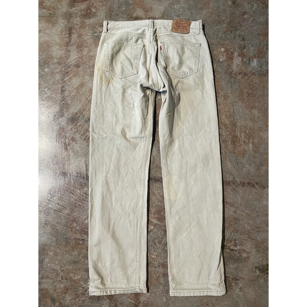 Vintage Levi's 501 Made In USA‎ 0115 Brown Khaki Denim 33W x 32L * - Picture 10 of 15